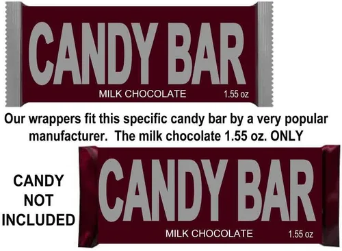 Miniatura 2 de Party Printing Navy and Gold Graduation Chocolate BAR Wrappers Compatible with 1.55 oz. Hershey BAR Solid Milk Chocolate, Personalized 20 ct. Class