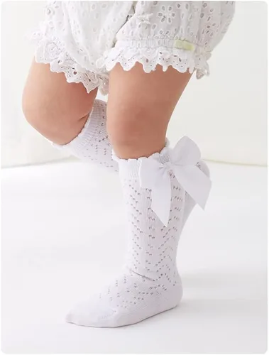 Miniatura 2 de QandSweet Calcetines hasta la rodilla para bebé, calcetines antideslizantes para recién nacidos, calcetines antideslizantes