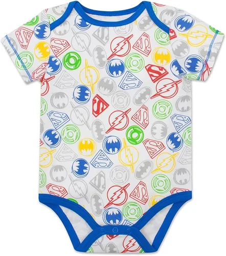 Miniatura 4 de WARNER BROS DC Comics Justice League Green Lantern The Flash Superman Batman Baby 5 Pack Bodysuits Newborn to Infant