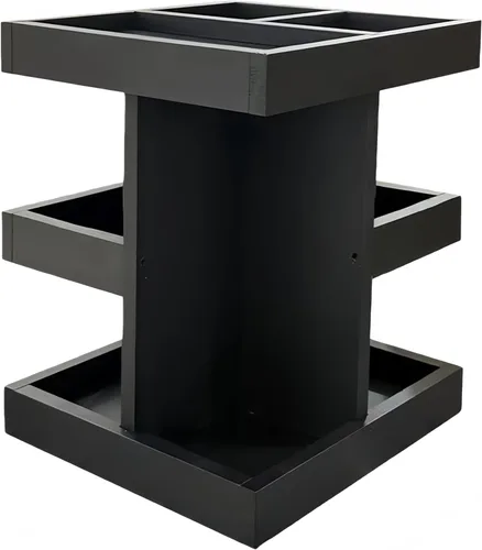 Organizador de colonia para hombre, soporte de perfume de gran capacidad de 3 niveles para mujeres, estante de perfume giratorio de madera,