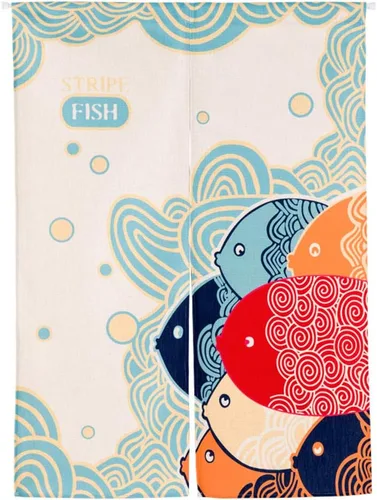 Miniatura 18 de Tapiz japonés Noren para puerta, moderno pájaro, hecho a mano, cortina de puerta, divisor de habitación para decoración del hogar, 33 x 35 pulgadas