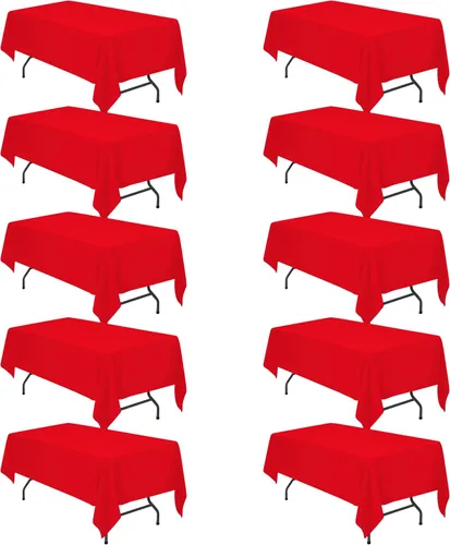 Miniatura 154 de BRILLMAX 6 Pack de Manteles Azul Marino para Mesas Rectangulares de 8 Pies 90 x 156 Pulgadas - 8 pies Mantel Rectangular a Granel de Lino