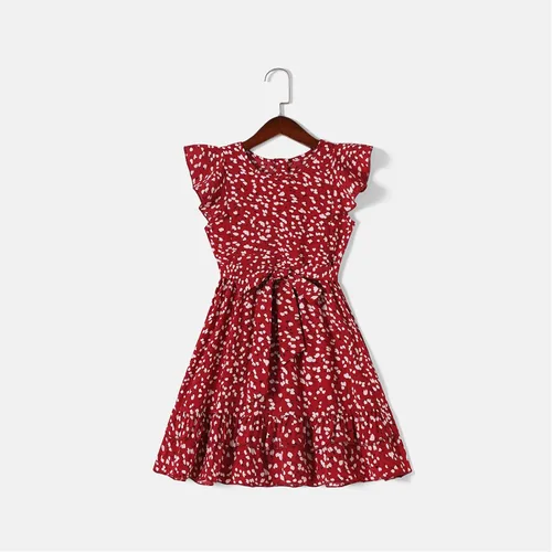 Miniatura 6 de PATPAT Vestidos de mamá y yo a juego, trajes familiares a juego con lunares y manga volada para madre e hija