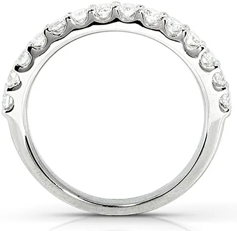 Miniatura 2 de Kobelli Alianza de boda de diamante de 12 quilates (quilates) en oro blanco de 14 quilates