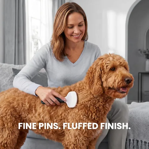 Miniatura 9 de Poodle Pet Slicker Brush – Para perros, gatos y conejos – Elimina la piel enmarañada, los nudos y el pelo suelto – Adecuado para el aseo