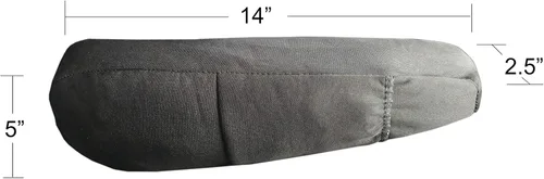 Miniatura 3 de Yupbizauto Fundas universales para reposabrazos con bolsillo de almacenamiento para automóviles, SUV, minivans, poliéster marrón sólido, protege