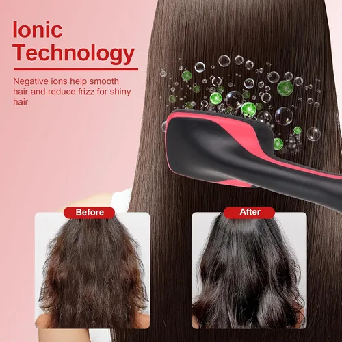 Miniatura 4 de Cepillo Secador Alisador, Desenredante Alisado Suavizante en Un Solo Paso, Reduce el Encrespamiento y Da Más Brillo para Cabello Liso y Recto