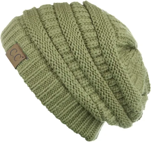 Miniatura 499 de C.C Trendy Warm Chunky Soft Stretch Cable Knit Beanie