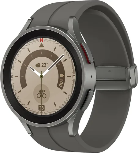 SAMSUNG Reloj inteligente Galaxy Watch 5 Pro LTE de 1.772 in con rastreador de cuerpo, salud, fitness y sueño, batería mejorada, cristal de zafiro,