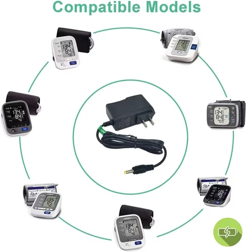 Miniatura 2 de Nuevo adaptador de repuesto de CA para Omron Healthcare - Monitor de presión arterial del brazo superior serie 5, 7,10 - Reemplazo del cable