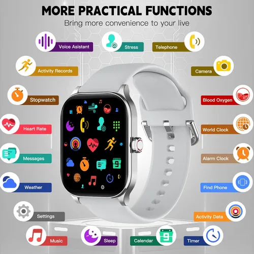 Miniatura 6 de Odsslgw Reloj inteligente para mujeres y hombres (respuesta/hacer llamadas), relojes inteligentes con monitor de sueño/estrés, seguimiento