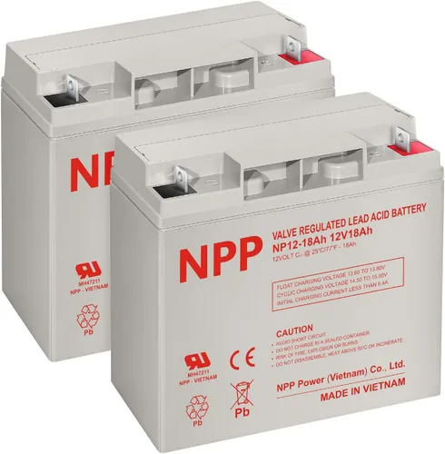 NPP NP12-18Ah (tuerca y perno, 2 piezas) NB Terminal 12V 18Ah SLA AGM Batería recargable