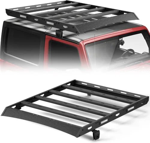 Miniatura 24 de Soporte de techo para Toyota 4Runner 2010-2024 5ª generación, cesta de carga de longitud completa resistente con barras transversales, estante