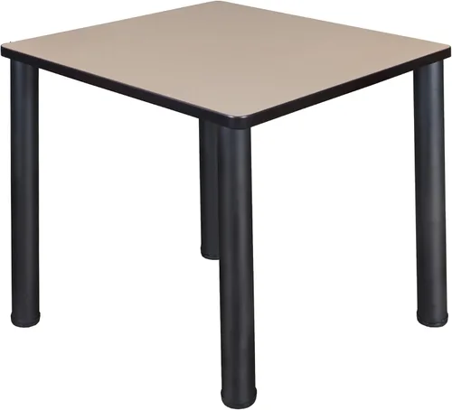Miniatura 13 de Regency Kee - Mesa cuadrada pequeña para sala de descanso de 30 pulgadas, parte superior de cerezo, patas negras