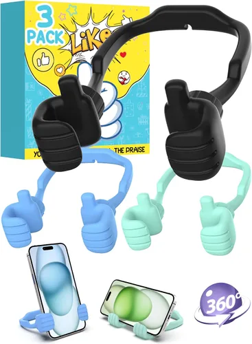 Miniatura 15 de Regalos para adolescentes, niños, niñas, adultos, día del padre: Thumbs Up Lazy Phone Stand Soporte de teléfono celular para escritorio para niños