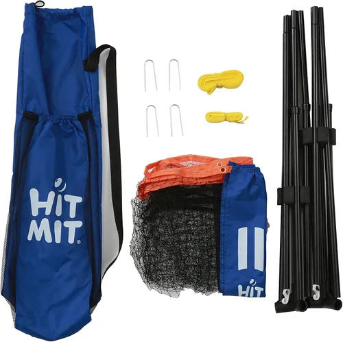 Miniatura 9 de JOOLA HIT MIT - Juego de red de bádminton portátil de altura ajustable - Red multideporte de competición para interior o exterior para jugar Azul