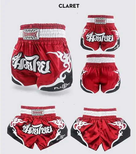 Miniatura 3 de FLUORY Pantalones cortos de lucha Muay Thai, pantalones cortos de MMA, ropa de entrenamiento para lucha contra las artes marciales, ropa corta