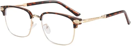 Miniatura 7 de Gafas de media montura para miope, lentes retro de metal para hombres y mujeres