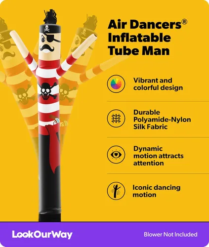 Miniatura 2 de LookOurWay Air Dancers - Accesorio inflable para hombre de tubo – Wacky Waving inflable para promoción de negocios – Ventilador no incluido Pirate