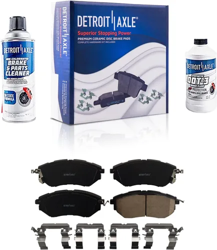 Miniatura 59 de Detroit Axle - Pastillas de freno traseras para Honda Odyssey 2011-2017 Pilot 2007-2013 MDX 2010-2013 ZDX 2010-2013 Pastillas de freno de cerámica