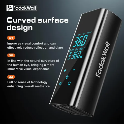 Miniatura 2 de FADAKWALT Inflador de neumáticos, compresor de aire portátil, bomba de aire inalámbrica de 150 PSI para neumáticos de automóvil con pantalla táctil