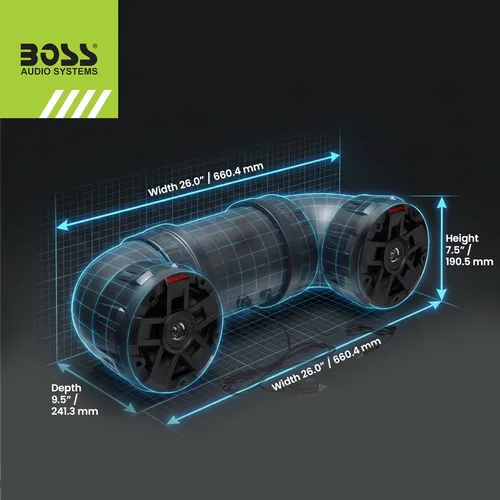Miniatura 6 de BOSS Audio Systems ATV6.5B ATV UTV Sistema de sonido resistente a la intemperie – Altavoces de 6.5 pulgadas, tweeters de 1.5 pulgadas, amplificador