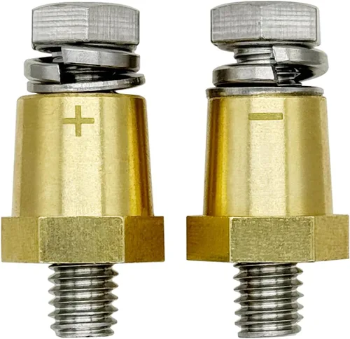 Miniatura 17 de Ampper Postes de carga de terminal de batería de poste lateral de latón macho de 3/8"-16 roscas, poste lateral estándar adaptador de poste