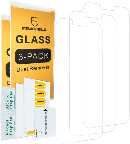 Miniatura 2 de Mr.Shield Protector de pantalla compatible con iPhone 14 Plus y iPhone 13 Pro Max [6.7 pulgadas] Protector de pantalla de vidrio templado