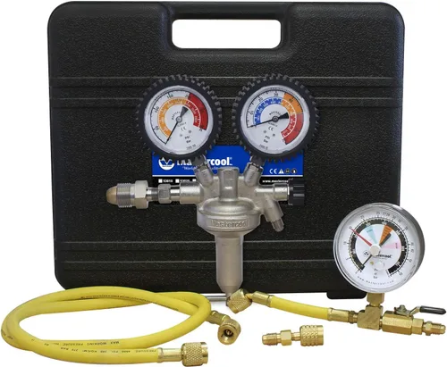 Miniatura 7 de Mastercool 53010-AUT Kit de prueba de presión automotriz Incluye regulador de presión de nitrógeno, manguera de carga, adaptador de prueba