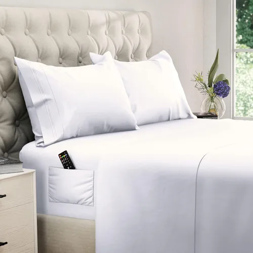Miniatura 61 de DREAMCARE Juego de sábanas California King, 6 piezas, sábanas refrescantes para cama, sábanas Cal King de hasta 21 pulgadas de profundidad, 02