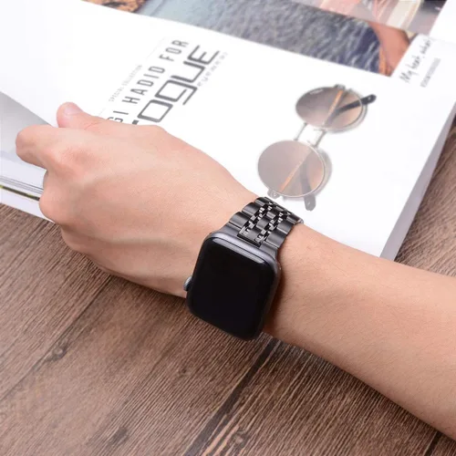 Miniatura 7 de iiteeology Compatible con correas de Apple Watch de 1.811 in/1.929 in/1.772 in/1.732 in/1.654 in/1.614 in/1.575 in, pulsera de eslabones de acero
