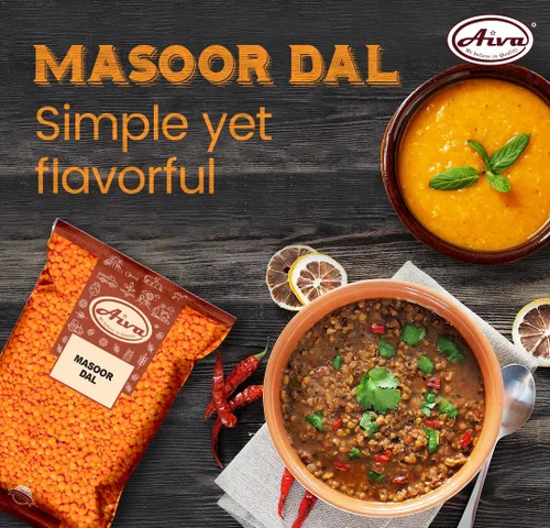 Miniatura 4 de Aiva Masoor Dal (Lentejas partidas rojas) sin cáscara de 4 libras a granel Calidad premium para sopas, guisos y cocina india