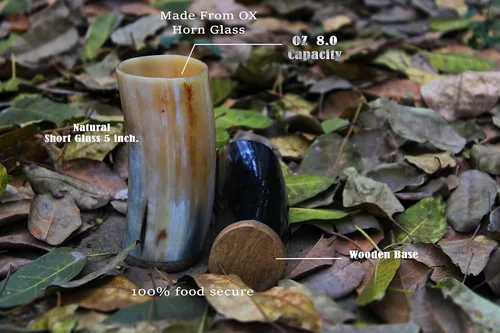 Miniatura 2 de Vasos de chupito Viking Drinking Horn Jarro de cerveza Auténtico cuerno de buey hecho a mano para hidromiel y vino, regalo de primera calidad