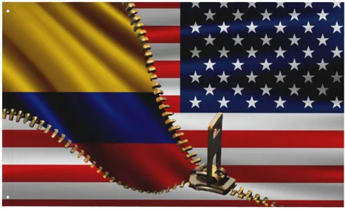 Miniatura 7 de Bandera de Estados Unidos y Colombia Colombiana Banderas para exteriores de 3 x 5 pies, tres capas de tela de costura de doble cara, impresión de 3