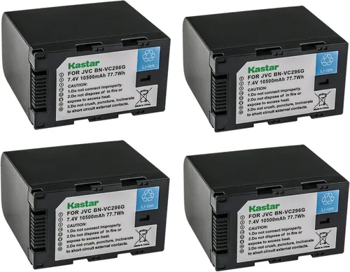 Miniatura 6 de Kastar Paquete de 1 batería de iones de litio BN-VC296G 7.4V 10500mAh de repuesto para batería JVC BN-VC264G BN-VC296G, JVC AA-VC20 AA-VC20E
