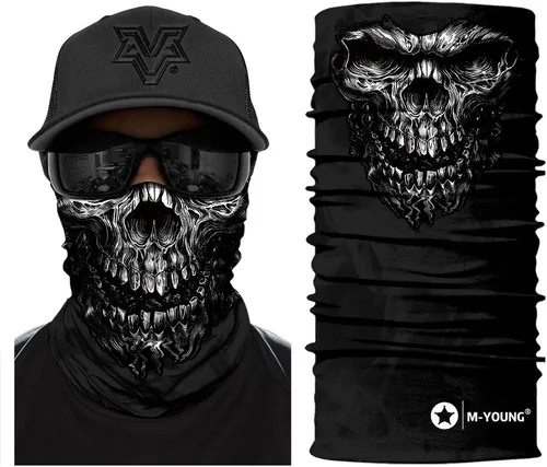 Miniatura 4 de Máscara de calavera, pañuelo para el cuello, gorro, bufanda mágica, diadema para protección de polvo, sol y viento