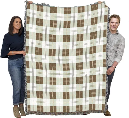 Miniatura 13 de Pure Country Weavers - Manta a cuadros Black Watch Tartan - Tapicería de regalo tejida con patrones, de algodón - Fabricada en Estados Unidos (72x54)