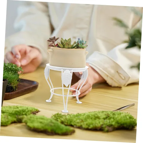 Miniatura 9 de COLLBATH Soportes para plantas exteriores e interiores, mini plantas de escritorio, soporte para suculentas, plantas de casa, estante de plantas