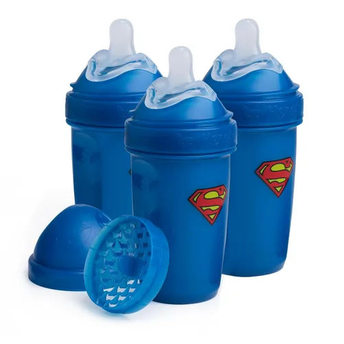 Miniatura 10 de DC Comics Mujer Maravilla - Herobility Botellas Anti-Cólico Dobles para Bebé – 12 fl oz/340ml – Pack de 3