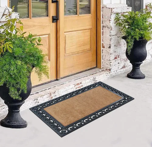 Miniatura 121 de A1HC Tapete para Puerta de Fibra de Coco Natural y Caucho, 30"x48" – Grueso, Duradero, Resistente, Anti-Desprendimiento, Resistente a