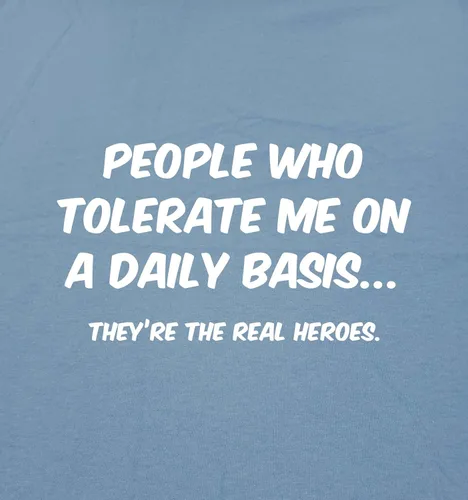 Miniatura 2 de Camiseta divertida con texto en inglés People Who Tolerate Me On A Daily Basis