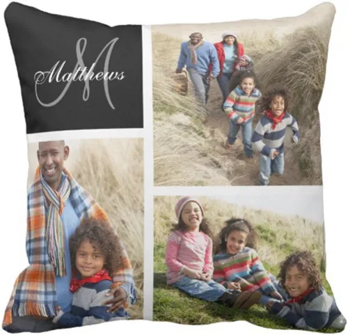 Miniatura 3 de Funda de almohada personalizada, funda de almohada creativa, regalos personalizados para tus seres queridos (14 x 14 pulgadas, blanco)