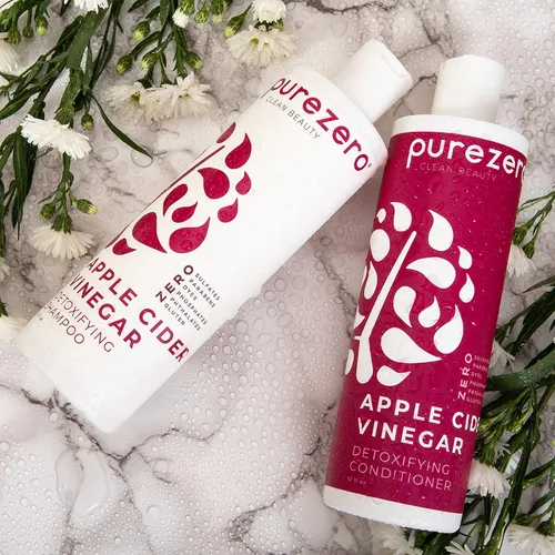 Miniatura 4 de Purezero Set de champú y acondicionador de vinagre de sidra de manzana, desintoxicación del cuero cabelludo y el cabello, pH equilibrado, aumenta