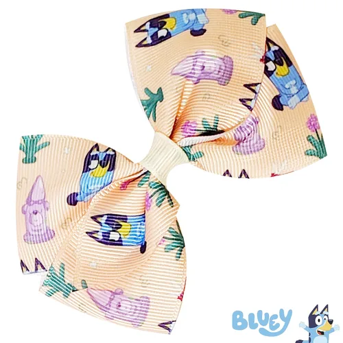 Miniatura 5 de Lazo De Pelo Azul Para Niños - Juego De Accesorios De Pelo - Lazo De Pelo Bluey - Paquete De 7 Lazos De 4 Pulgadas - Lazos De Pelo Para Niñas