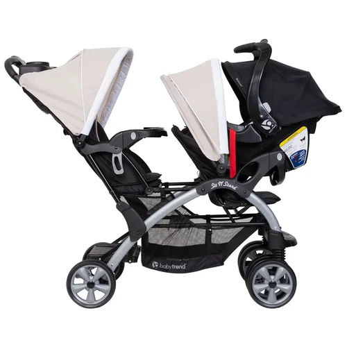 Miniatura 9 de Baby Trend Cochecito Doble para Bebés y Niños Pequeños y Combo de Asiento de Automóvil, Juego de 2 Piezas, Caqui - Dúo de Cochecito Portátil