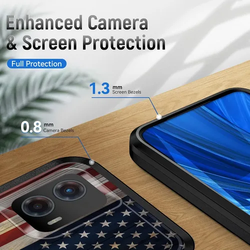 Miniatura 6 de Funda para Moto G 5G 2023, [probada en caídas de grado militar], resistente, resistente, resistente, a prueba de golpes, funda protectora