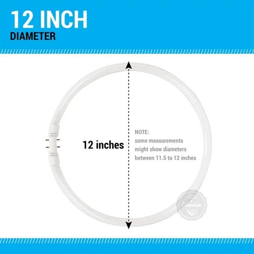Miniatura 2 de KOR Paquete de 2 círculos fluorescentes FC40T5/830-12 pulgadas, T5, 40 W, 3000 K, blanco cálido, base 2GX13, (FC12T5/830)