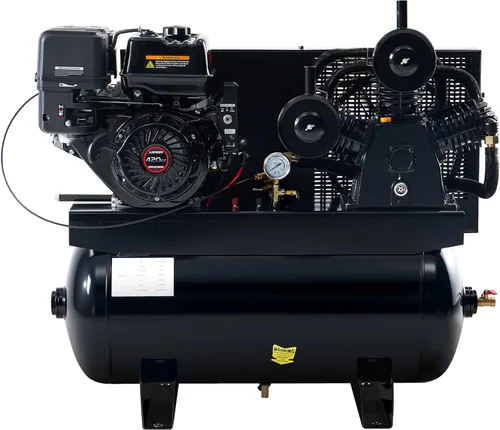 Miniatura 10 de Albott 6.5HP Gas Powered Air Compressor, 8 Gallon Portable Horizontal Tank, 196cc Loncin Engine, 10 CFM at 115 PSI, Wheeled Piston Pump for Workshop
