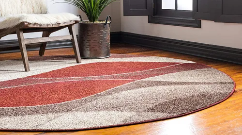Miniatura 5 de Unique Loom Colección Otoño Alfombra de Área - Plantation (3' 3" Redonda, Multicolor/Beige)