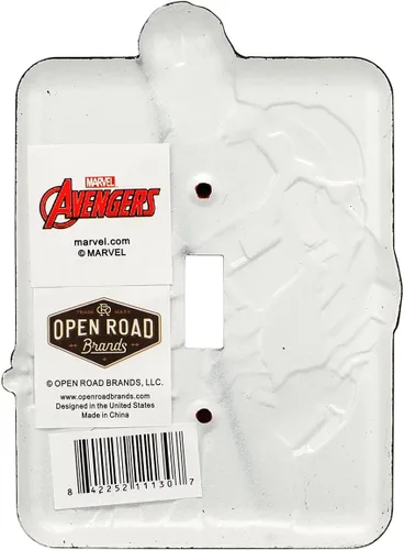 Miniatura 3 de Marvel Iron Man - Placa de interruptor de luz de metal en relieve, decoración de placa de interruptor de Iron Man para dormitorio o cueva de hombre